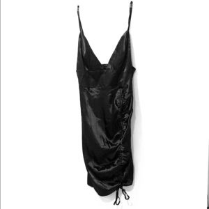 Black satin Nasty Gal dress